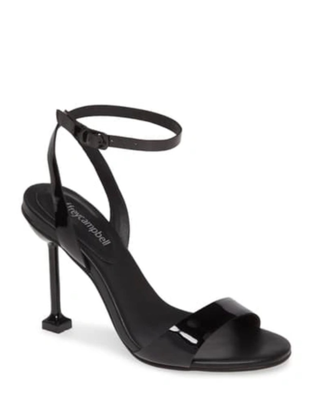 Jeffrey Campbell Angelic ankle strap sandal with geometric heels